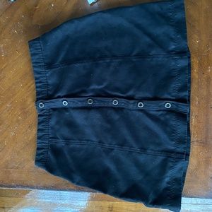 High Waisted Jet Black Skirt